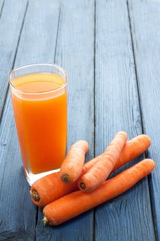 a cold fresh an sweet carrot juice