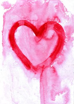 Detail of the painted heart - symbol of love