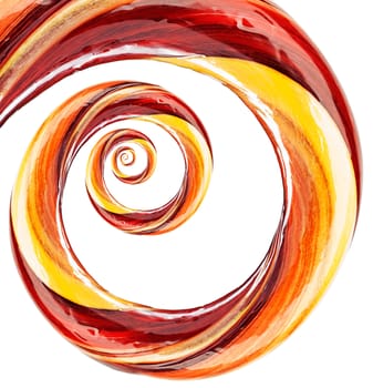 Twirled in spiral caramel candy, multicolored.