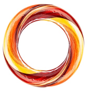 Circular caramel candy, multicolored. File includes clipping path