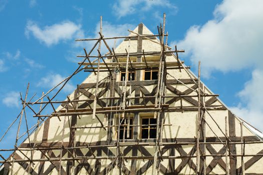 house additions with blue sky in sunny day.