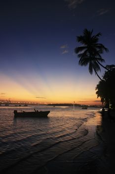 Boca Chica beach at sunset, Dominican Republic