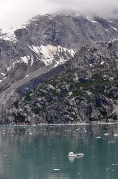 Juneau Alaska with glaciers and water