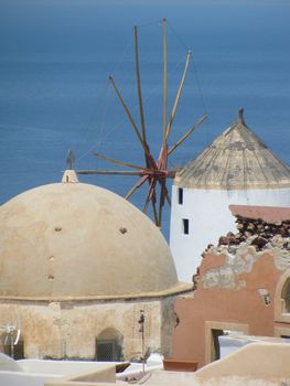 roofs at Oia, greece