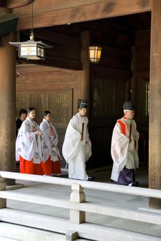 Shinto religious Wedding ceremony in Japan, Asia