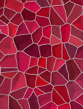 seamless cracked multi colored pattern in red and pink