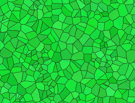 Broken tiles green pattern