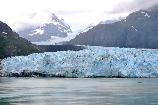 Juneau Alaska with glaciers and water