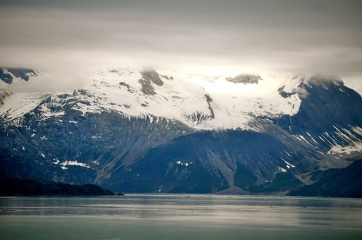 Juneau Alaska with glaciers and water