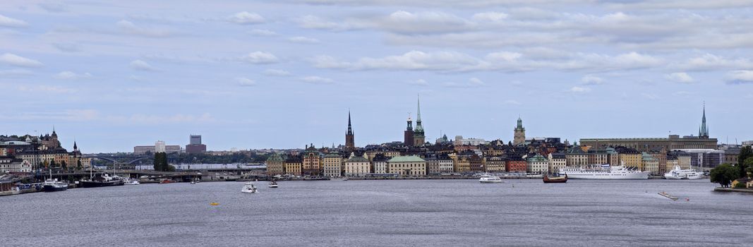 
View of the Old city and embankment, Stockholm, Sweden