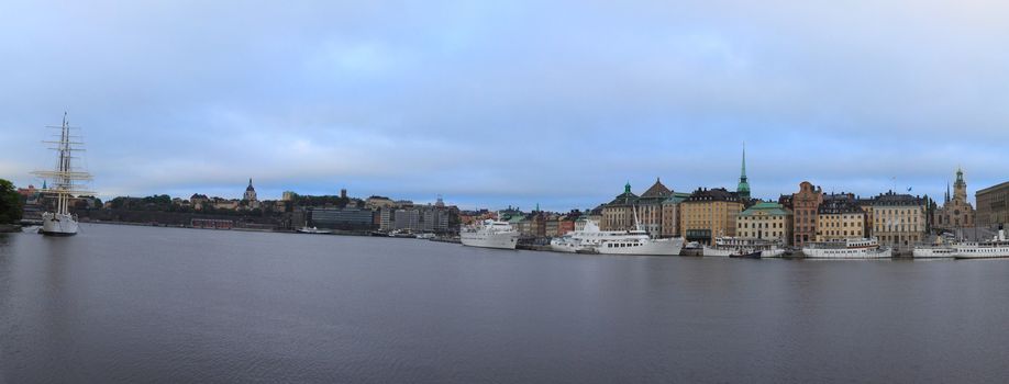 
View of the Old city and embankment, Stockholm, Sweden