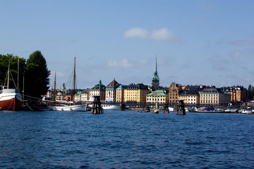 
View of the Old city and embankment, Stockholm, Sweden