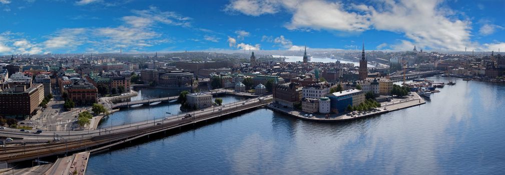 
View of the Old city and embankment, Stockholm, Sweden