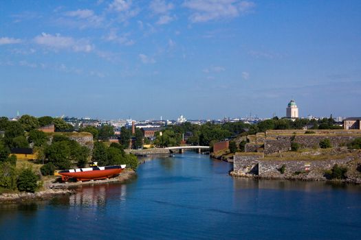 
View of a fortress of Suomenlinn in summer day, Helsinki, Finland
