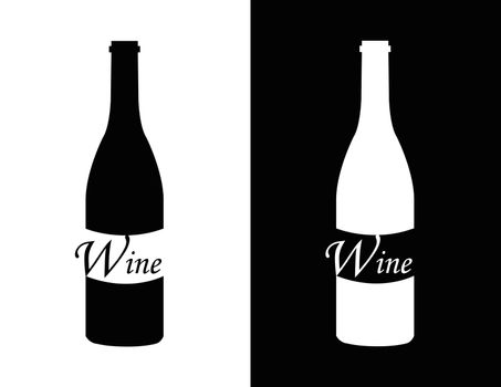 set symbol of wine as bottle