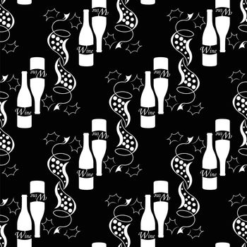seamless pattern with  elegance wine symbol