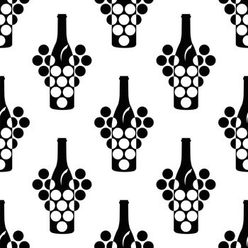 seamless pattern with  elegance wine symbol