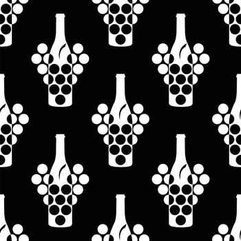 seamless pattern with  elegance wine symbol