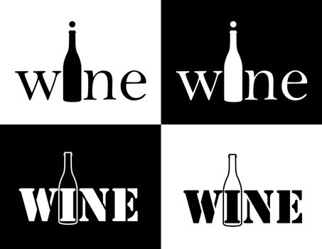 set symbol of wine as bottle