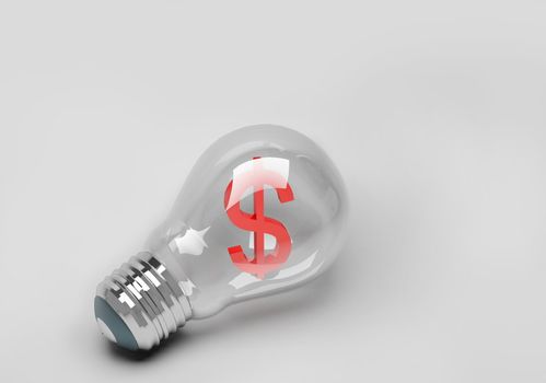 Light bulb idea of business