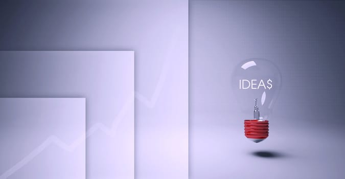 Light bulb is ideas for stock and business.