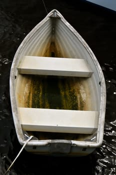 A Rowboat is tied down