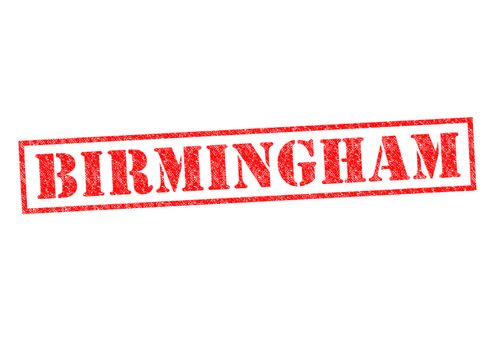 BIRMINGHAM Rubber Stamp over a white background.