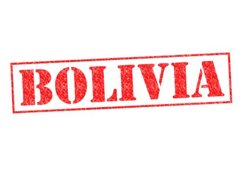 BOLIVIA Rubber Stamp over a white background.