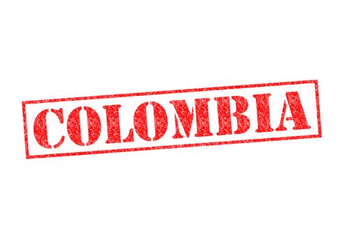 COLOMBIA Rubber Stamp over a white background.