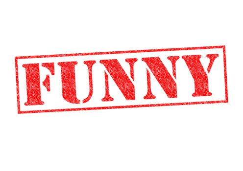 FUNNY Rubber Stamp over a white background.