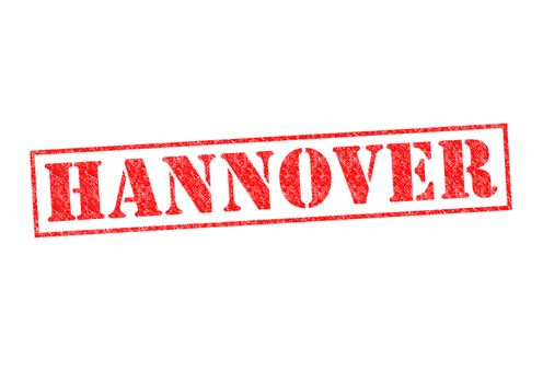 HANNOVER Rubber Stamp over a white background.