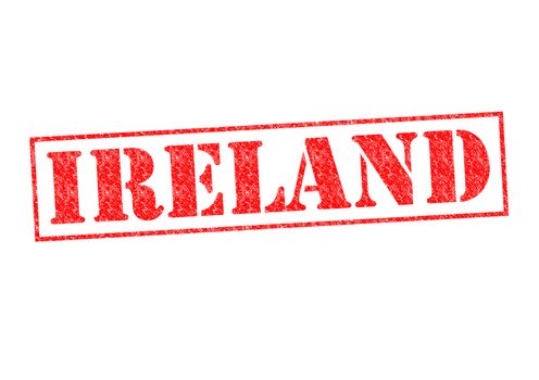 IRELAND Rubber Stamp over a white background.