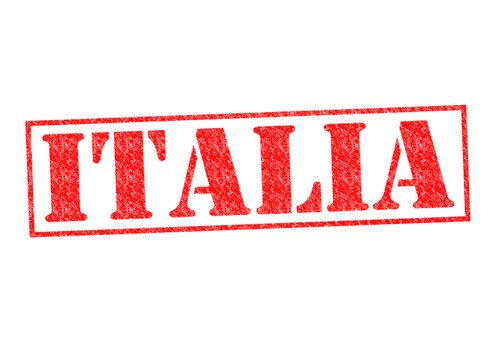 ITALIA Rubber Stamp over a white background.