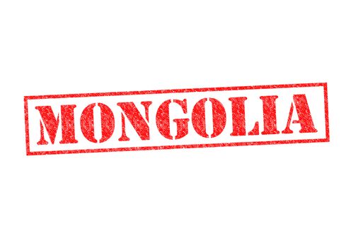 MONGOLIA Rubber Stamp over a white background.
