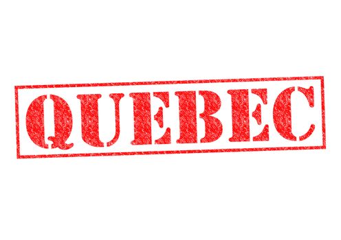 QUEBEC Rubber Stamp over a white background.