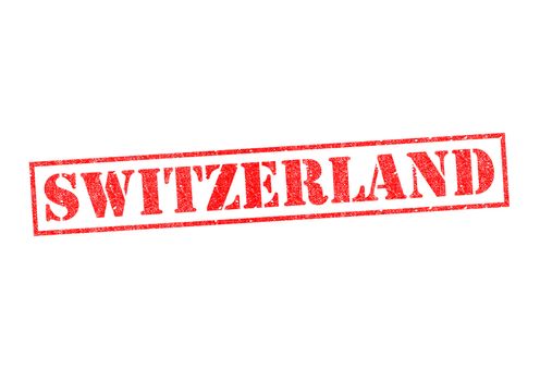 SWITZERLAND Rubber Stamp over a white background.