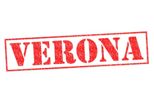 VERONA Rubber Stamp over a white background.