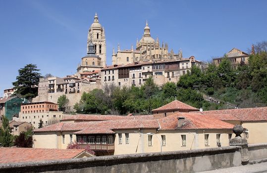 View on the Cathedral of Segovia, Spain