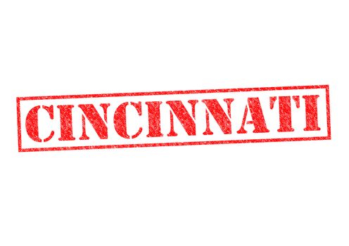 CINCINNATI Rubber Stamp over a white background.