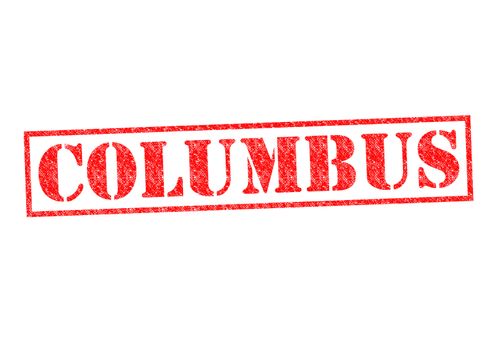 COLUMBUS Rubber Stamp over a white background.