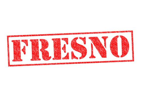 FRESNO Rubber Stamp over a white background.