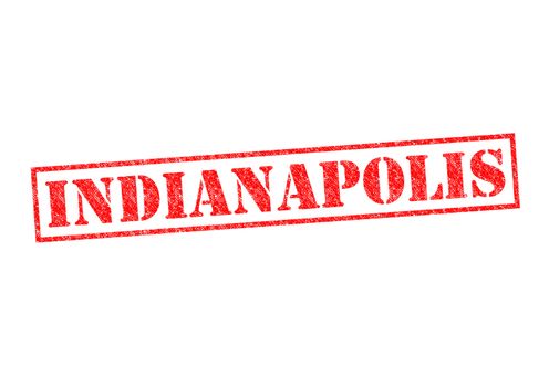 INDIANAPOLIS Rubber Stamp over a white background.