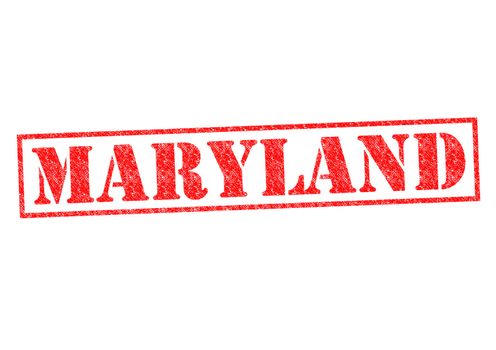 MARYLAND Rubber Stamp over a white background.