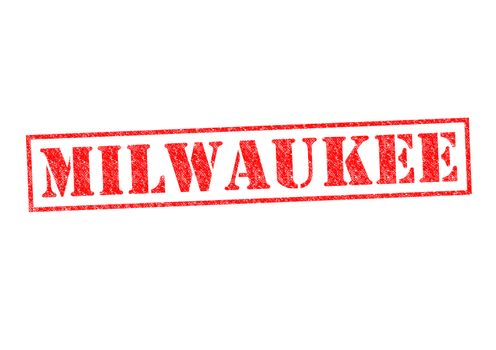 MILWAUKEE Rubber Stamp over a white background.