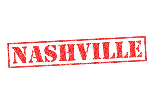 NASHVILLE Rubber Stamp over a white background.