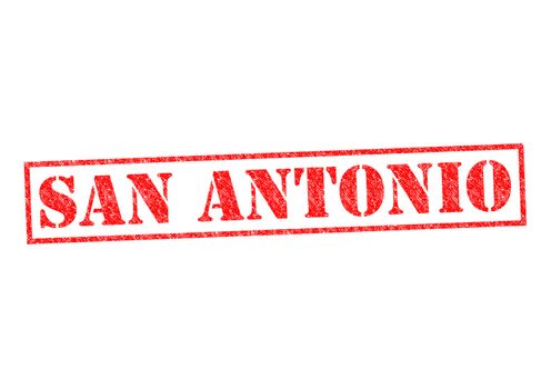 SAN ANTONIO Rubber Stamp over a white background.