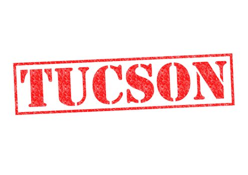 TUCSON Rubber Stamp over a white background.