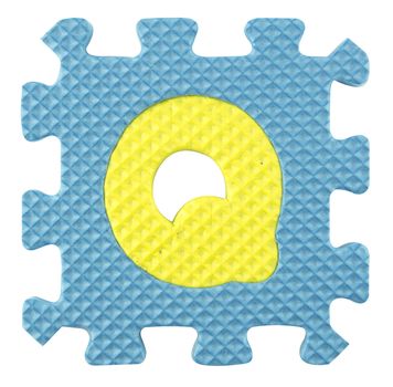 Q letter, Alphabet puzzle isloated on white background , with clipping path.