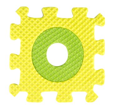 O letter, Alphabet puzzle isloated on white background , with clipping path.