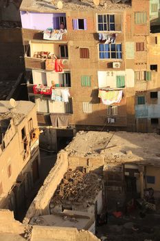 View of old Cairo form Mosque minaret, Egypt